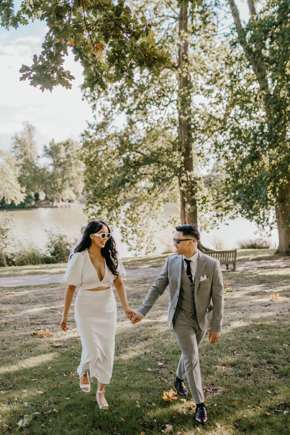 couple pose together for their kent couple shoot