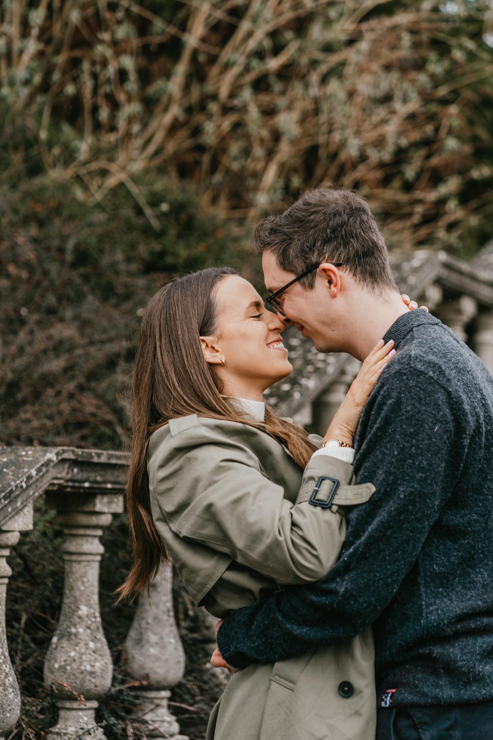 couple pose together for their kent couple shoot