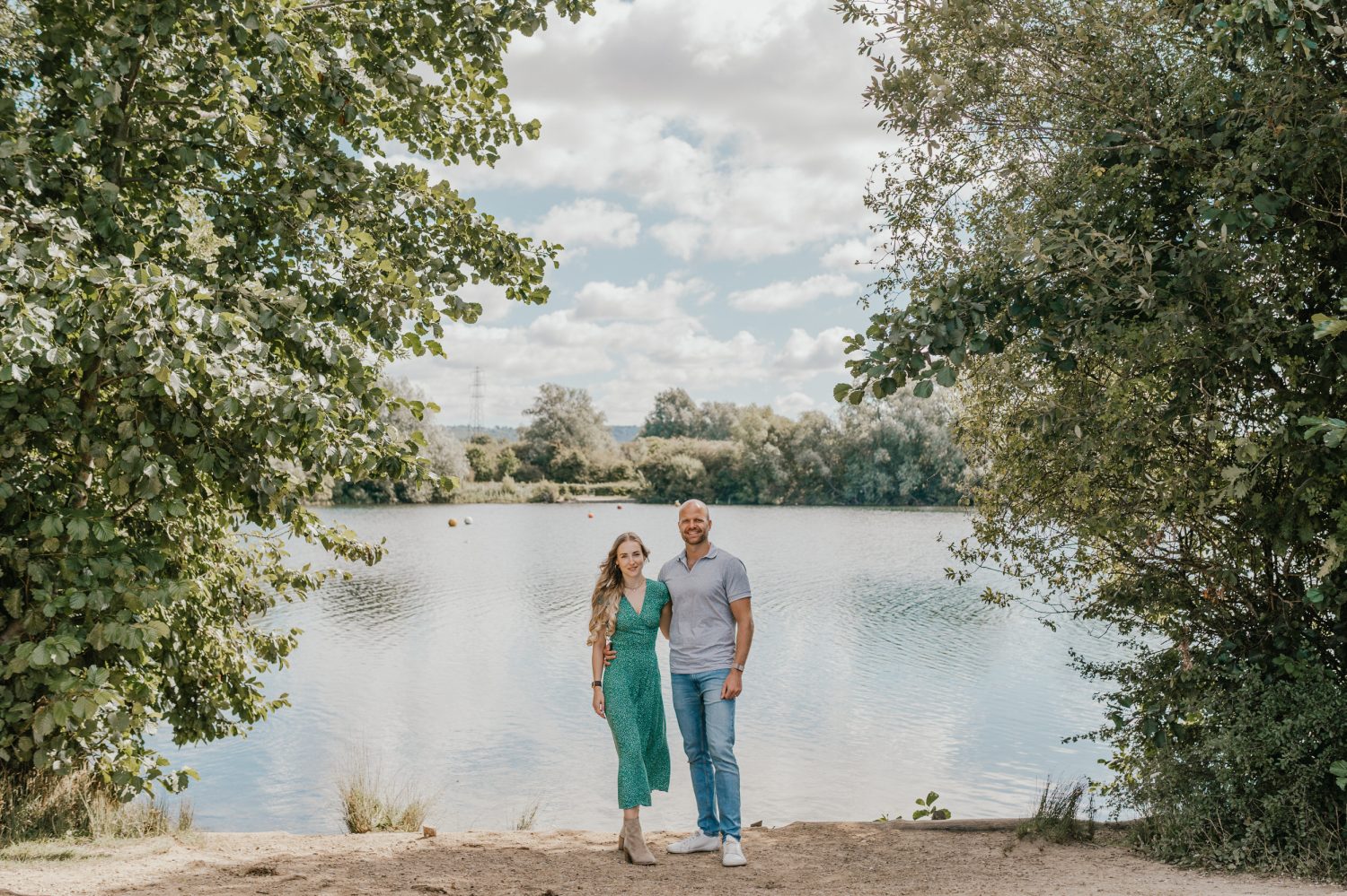 couple pose together for their kent couple shoot