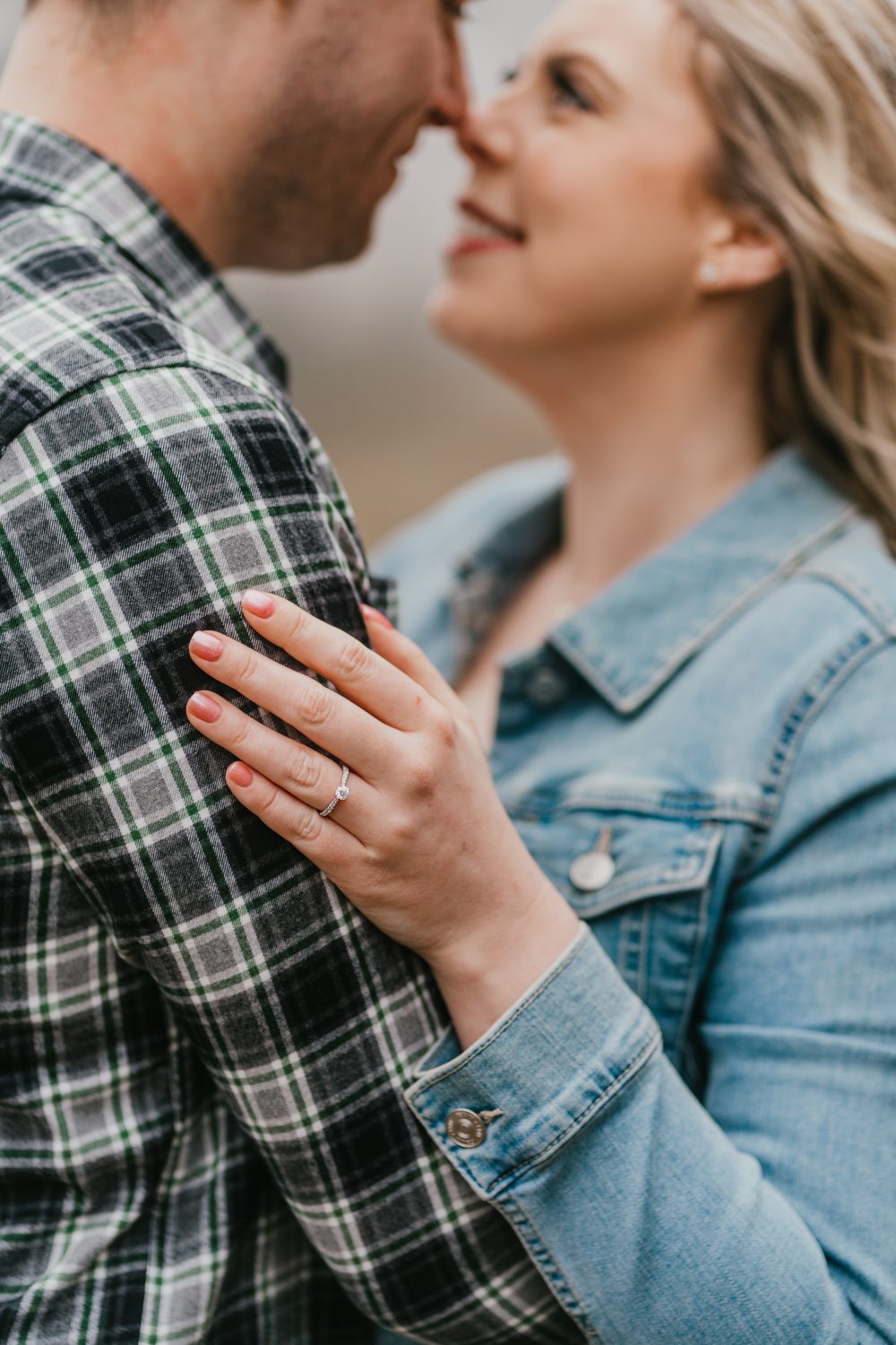 couple pose together for their kent couple shoot