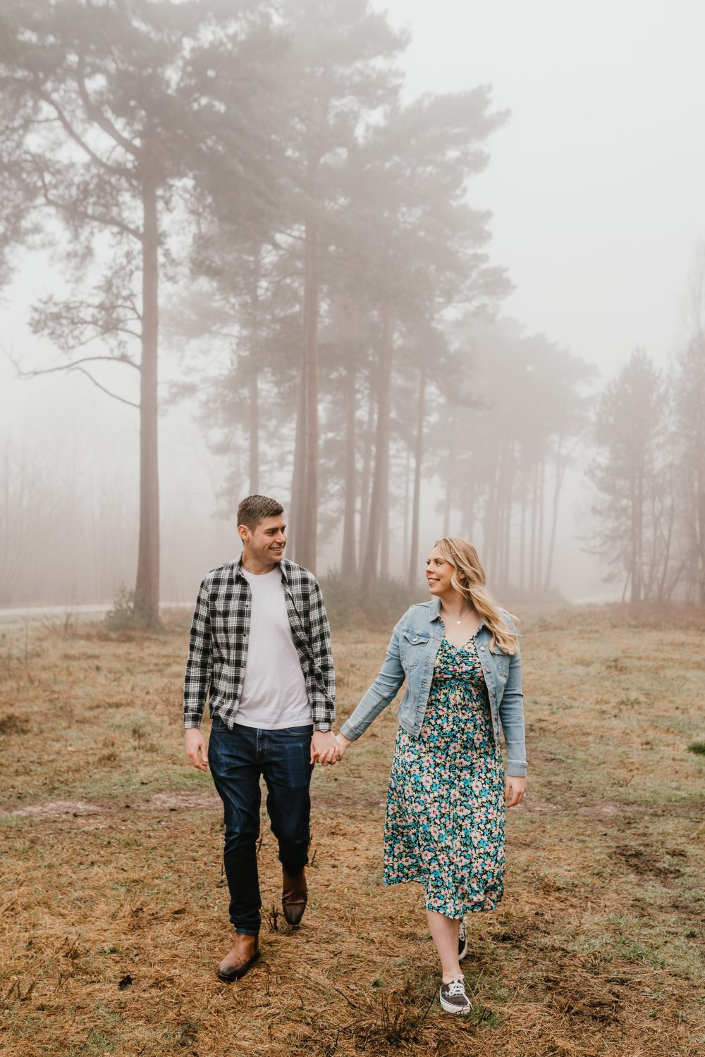 couple pose together for their kent couple shoot