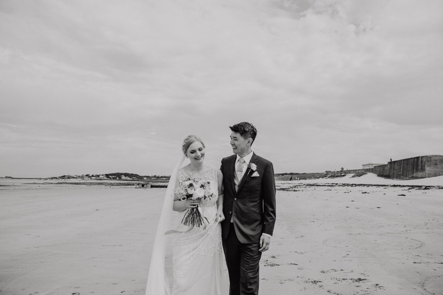 couple portraits on the beach for a destination wedding in the channel islands