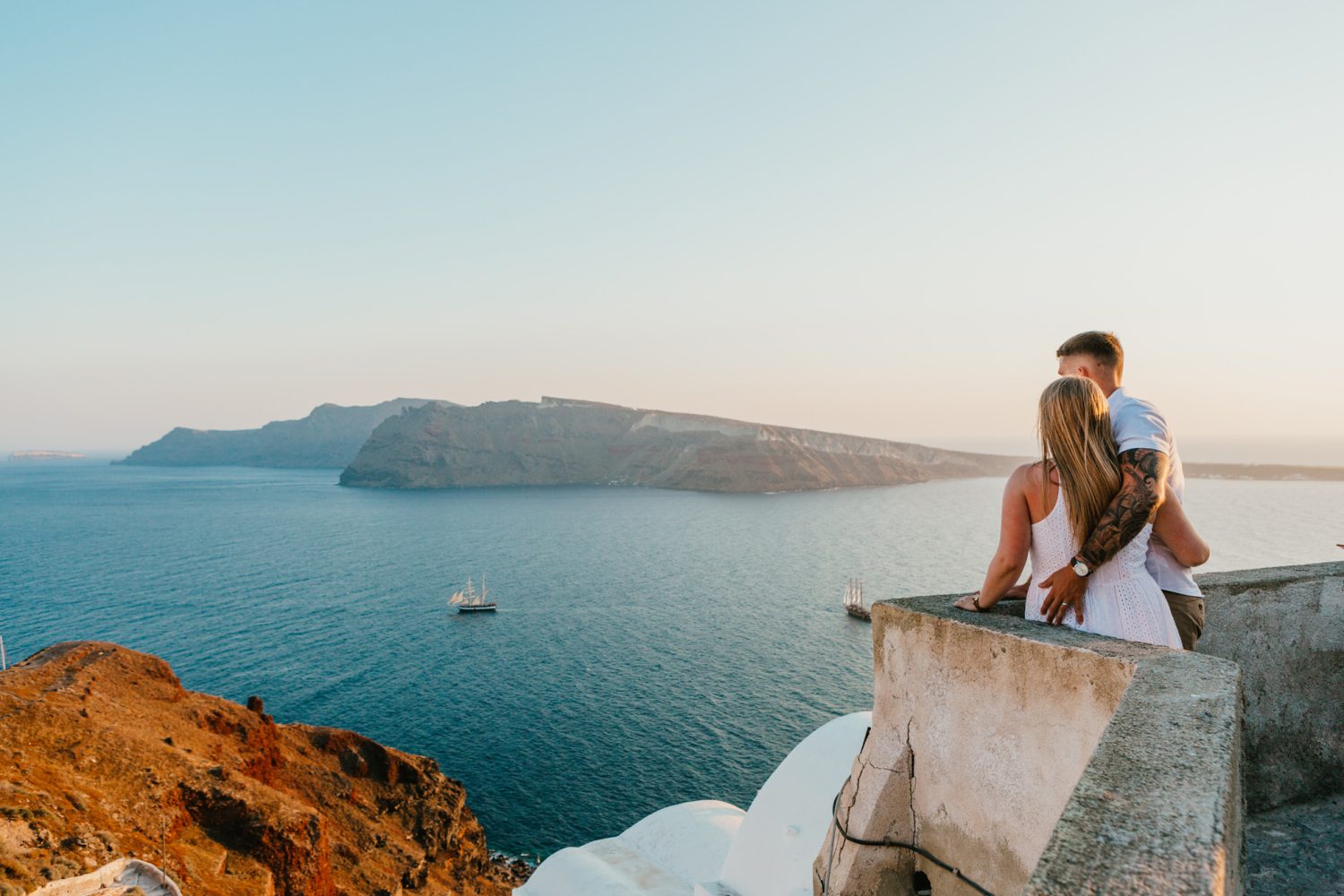 santorini destination wedding couple shoot