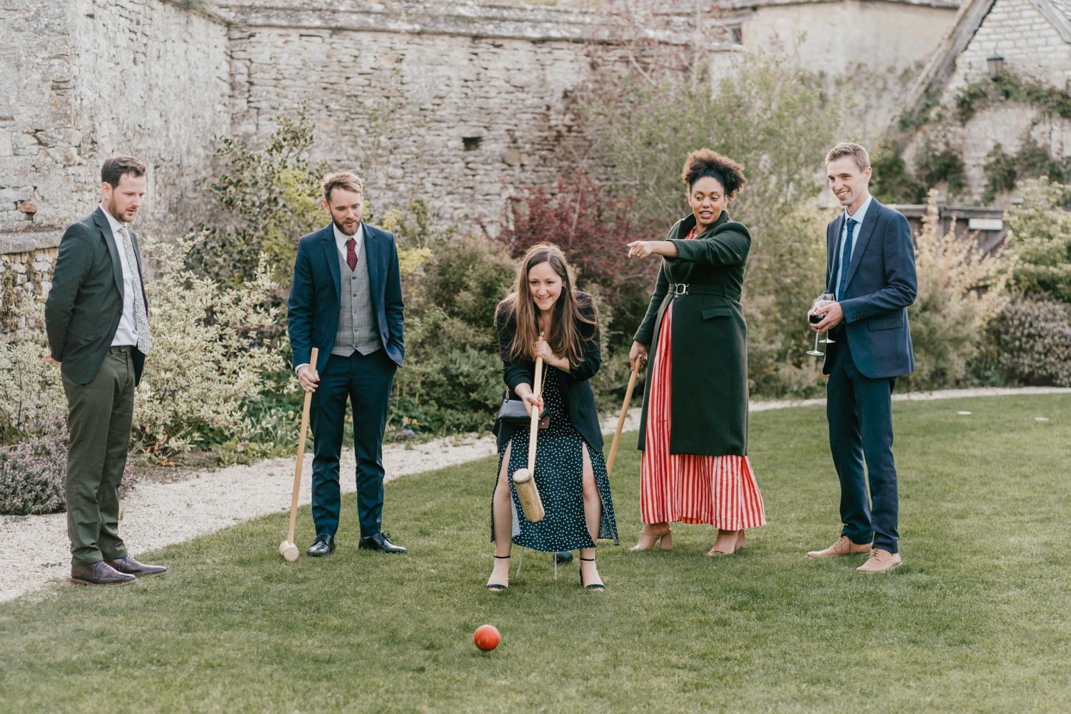 lawn games at Caswell House wedding venue