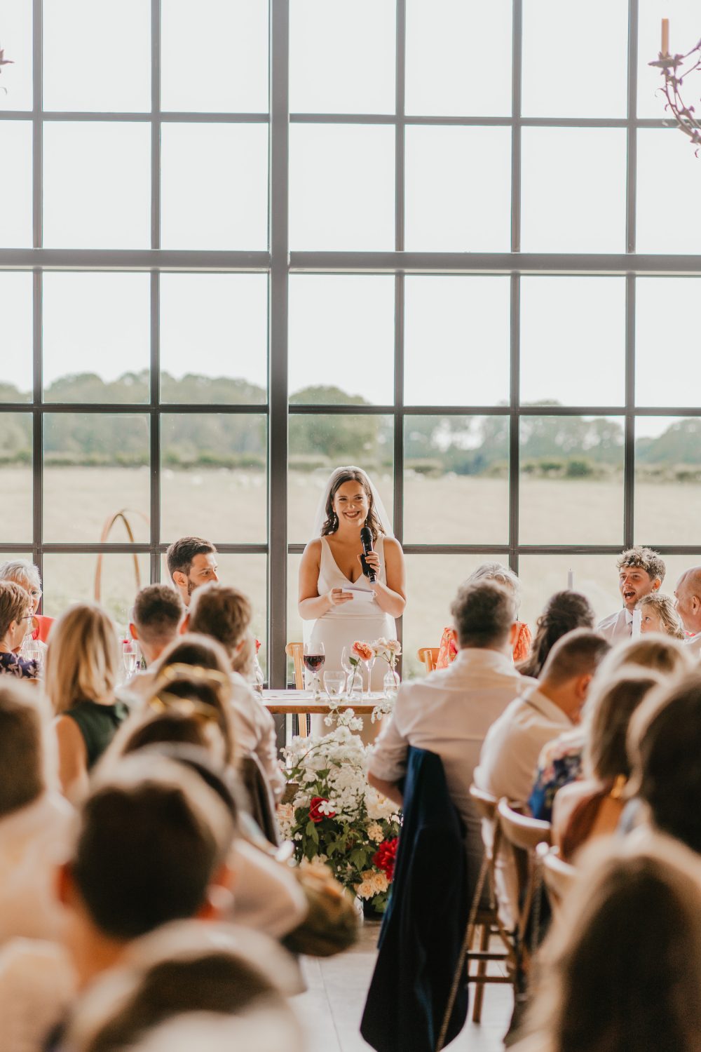 bride's speech at botley hill barn wedding venue in surrey