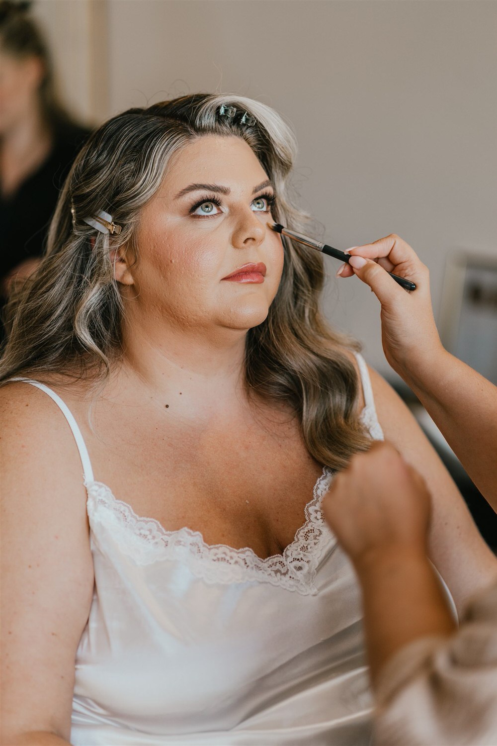 bridal prep at chapel house estate wedding in kent