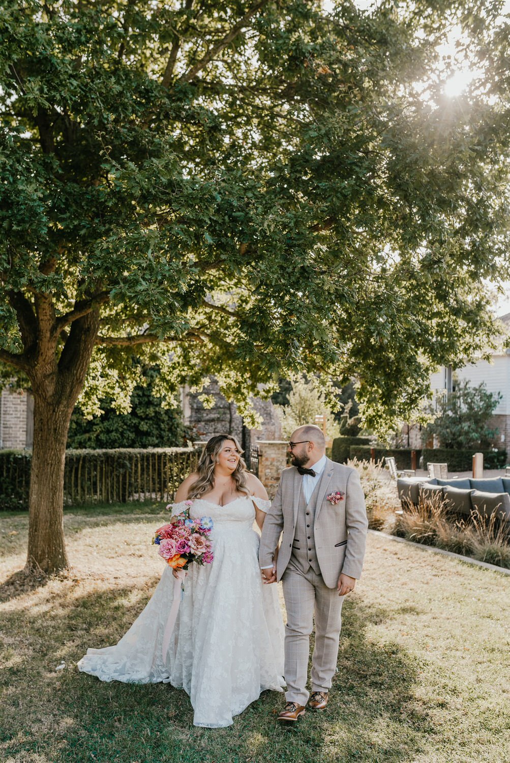 bride and groom couple portraits at chapel house estate in kent