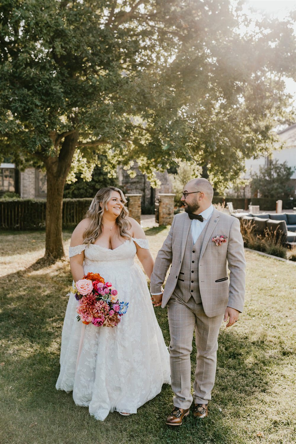 bride and groom couple portraits at chapel house estate in kent