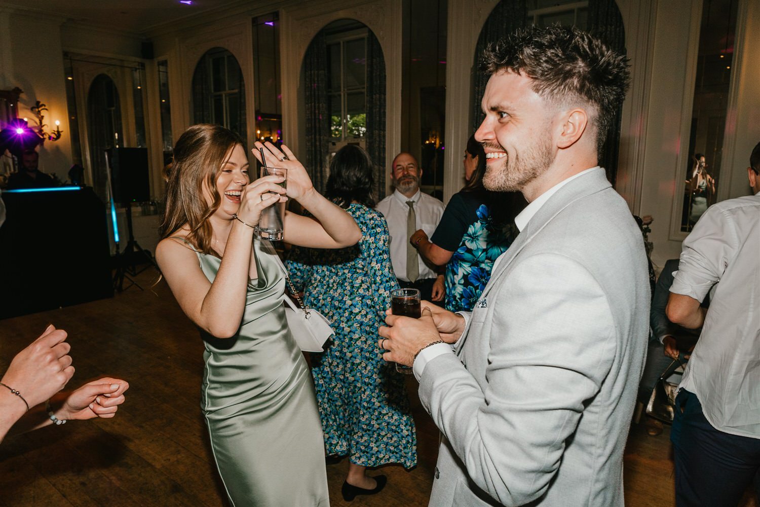 guests on the dance floor at hotel du vin tunbridge wells wedding