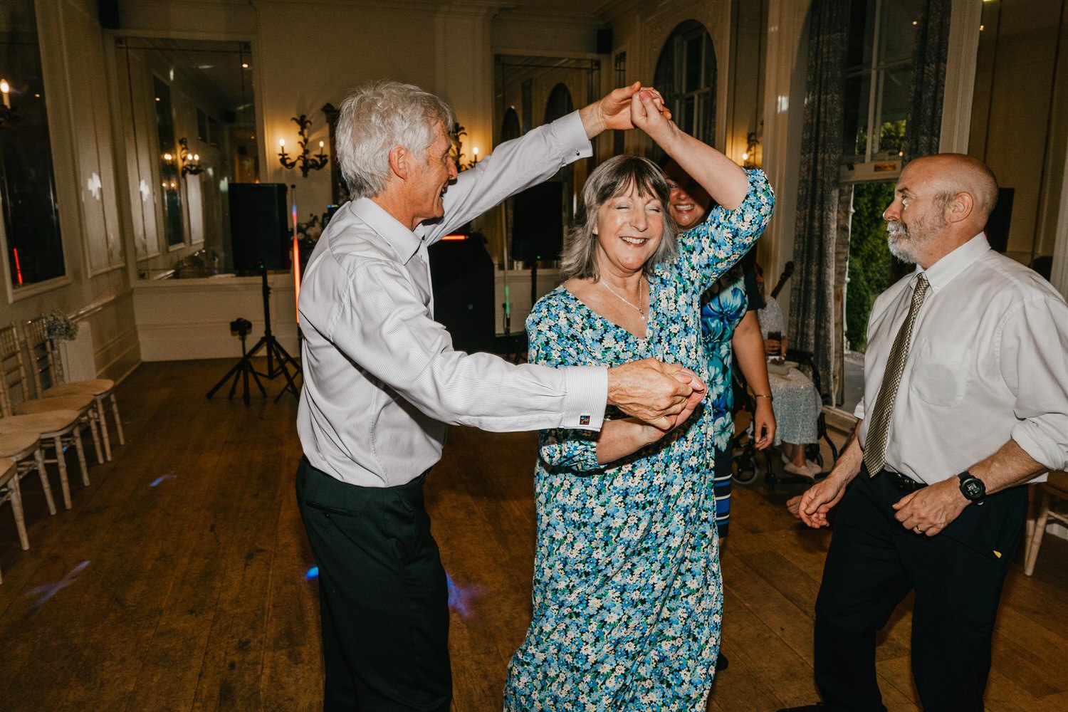 guests on the dance floor at hotel du vin tunbridge wells wedding