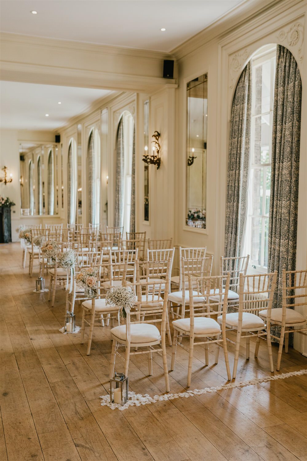 ballroom wedding ceremony setup at hotel du vin tunbridge wells