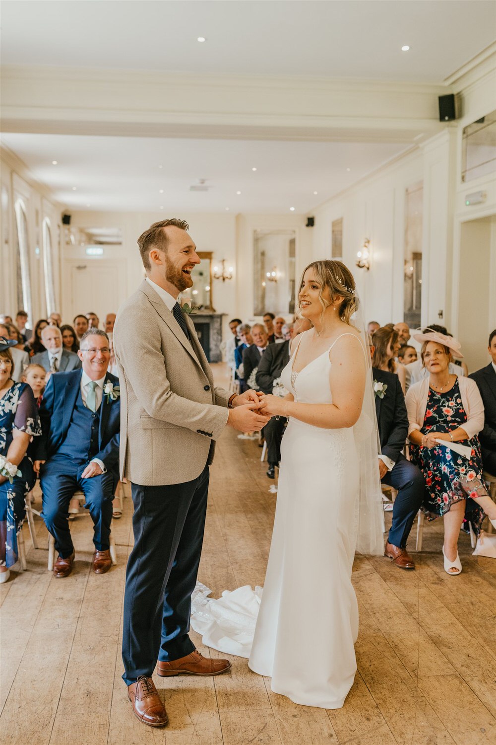 bride and groom during wedding ceremony at hotel du vin tunbridge wells