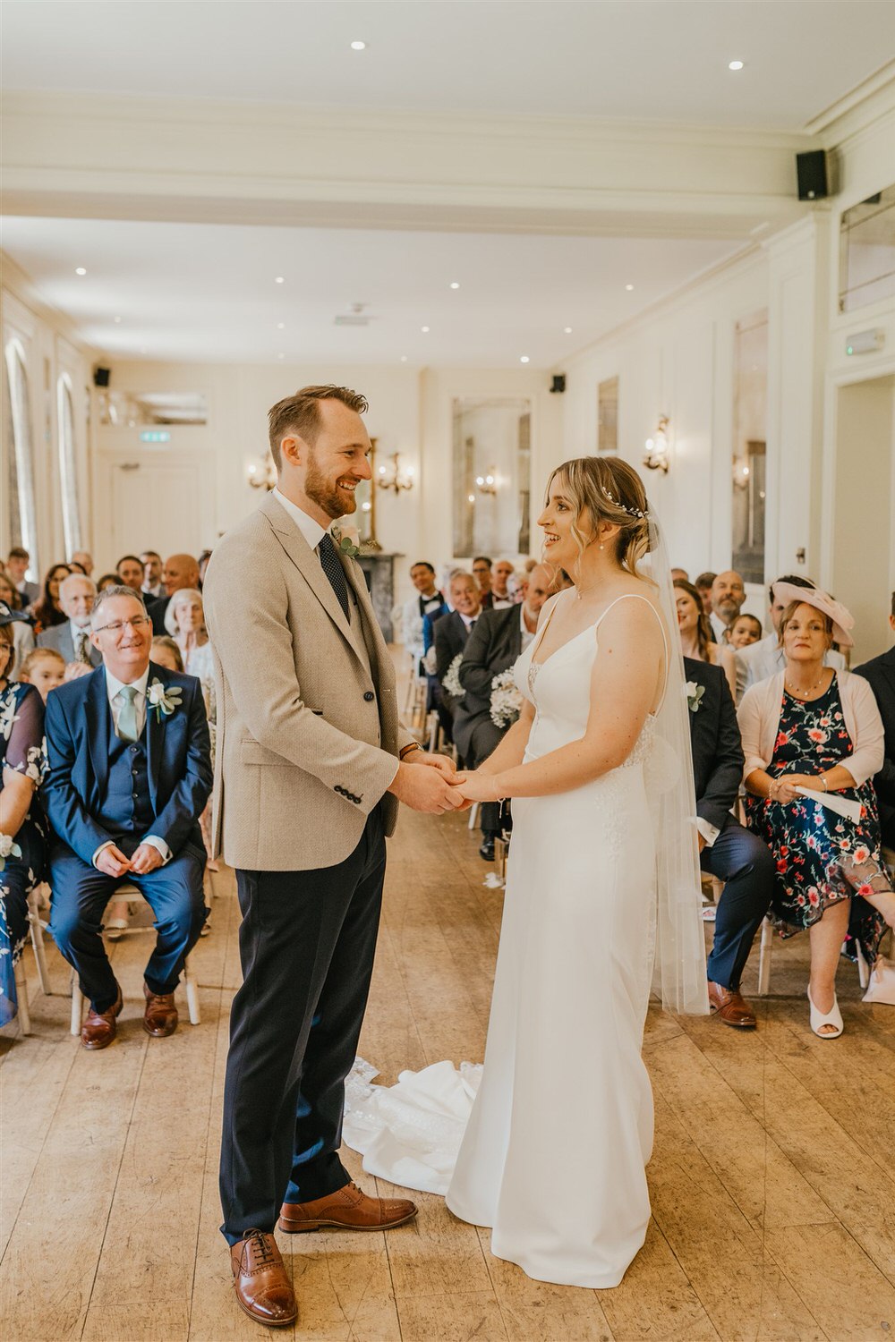 bride and groom during wedding ceremony at hotel du vin tunbridge wells
