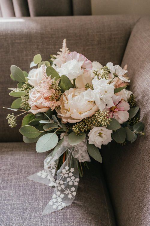 bridal bouquet shot