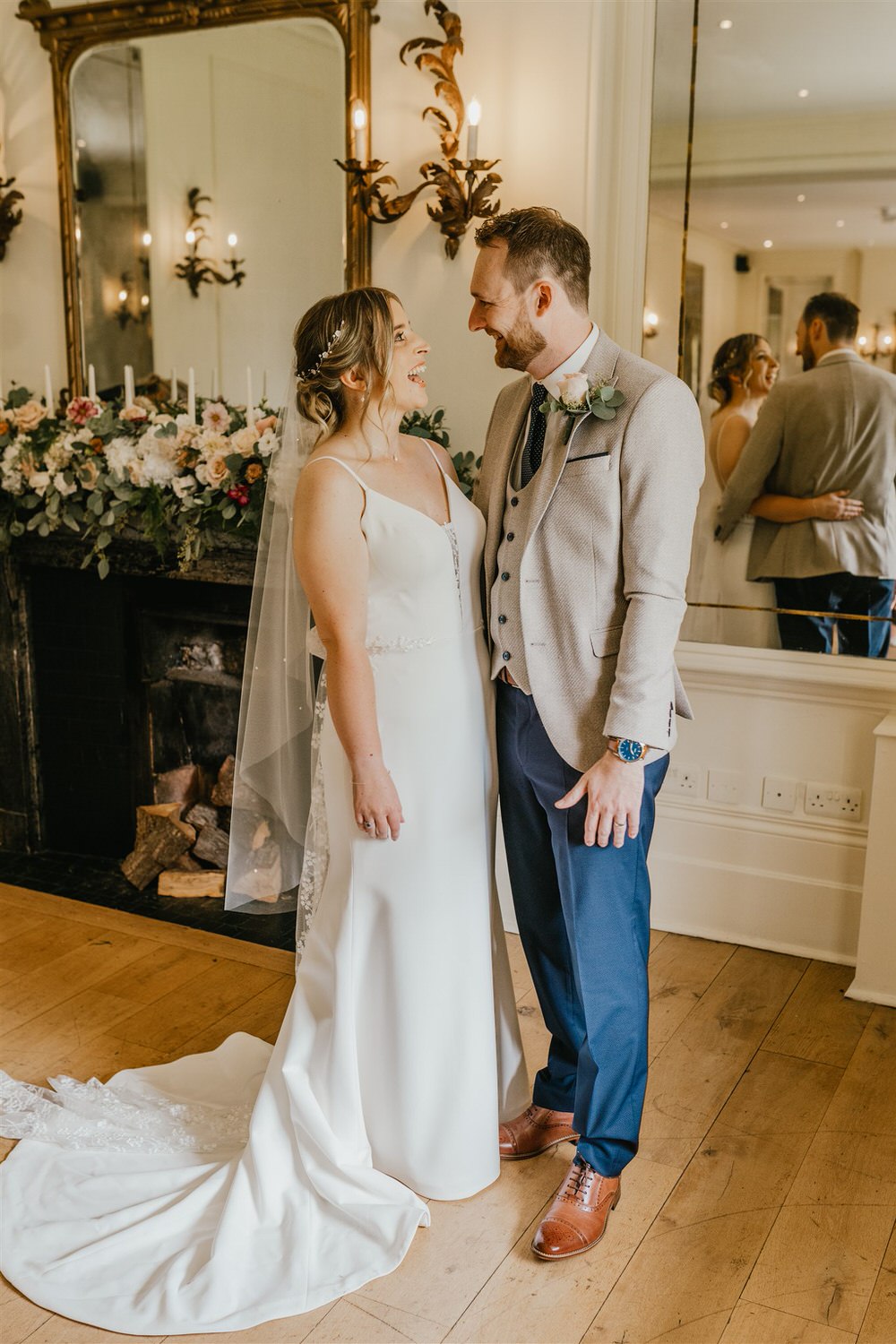 bride and groom celebrating marriage at hotel du vin tunbridge wells