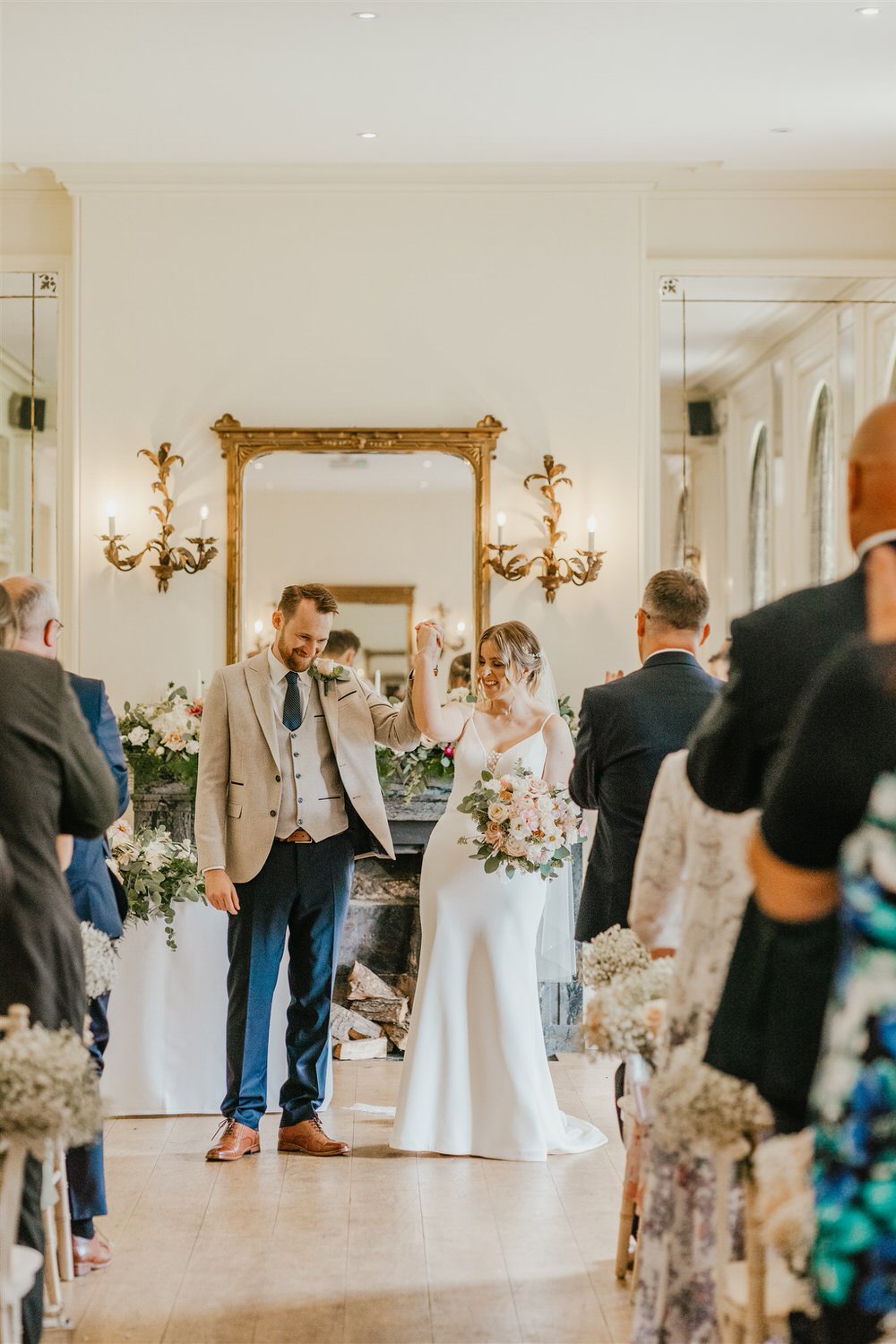 bride and groom celebrating marriage at hotel du vin tunbridge wells