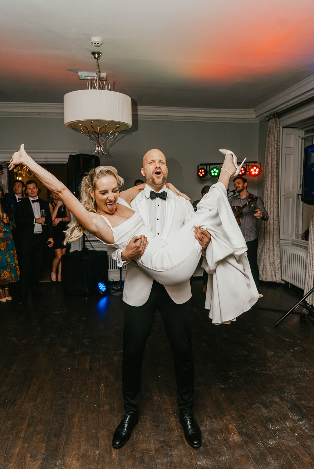 bride and groom first dance at morden hall wedding in london