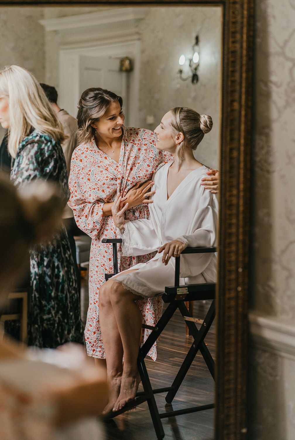 bride getting ready at morden hall wedding bridal prep