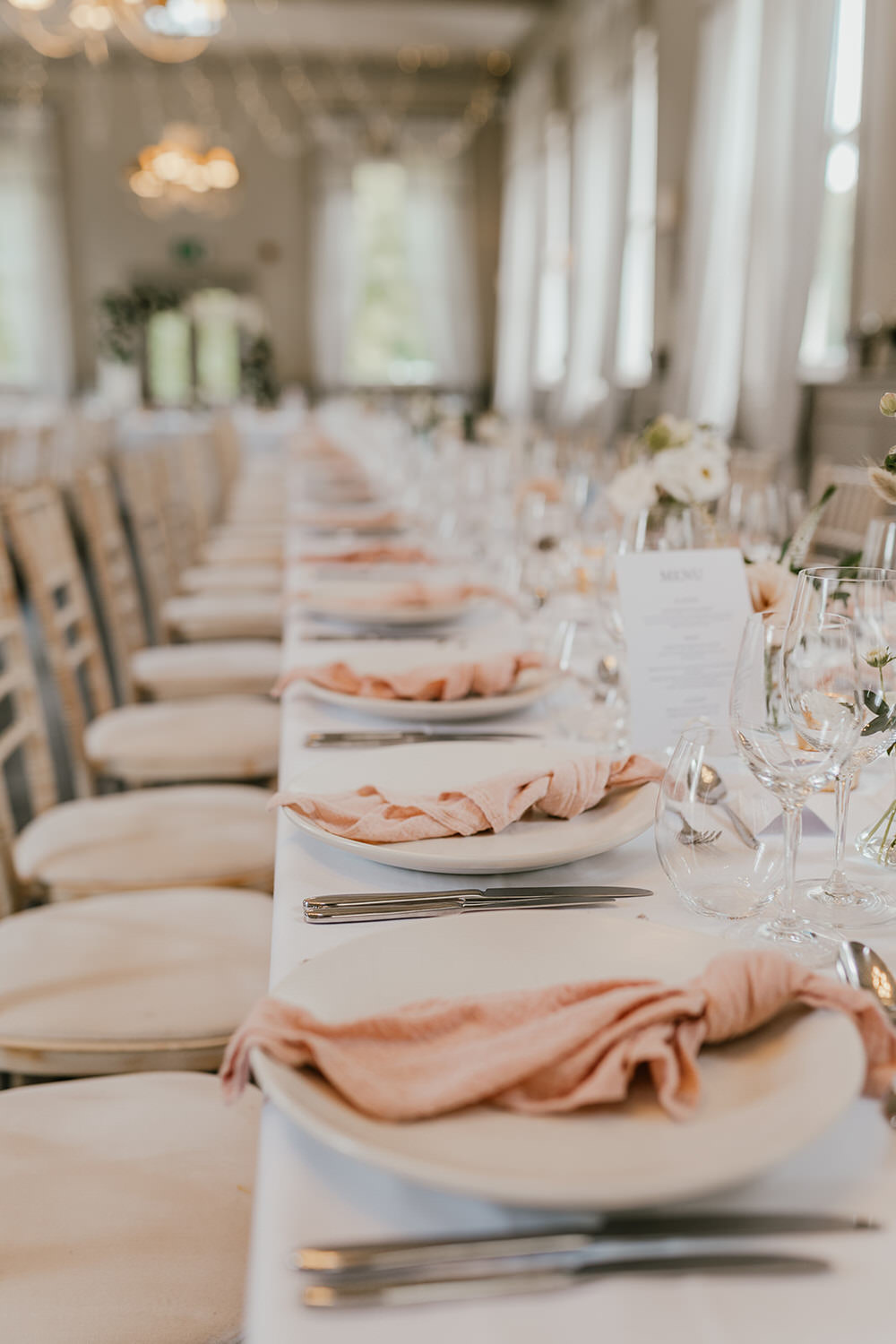 table decor at morden hall wedding venue in london