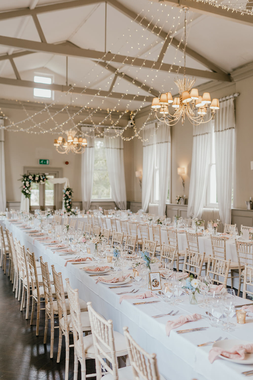 table decor at morden hall wedding venue in london