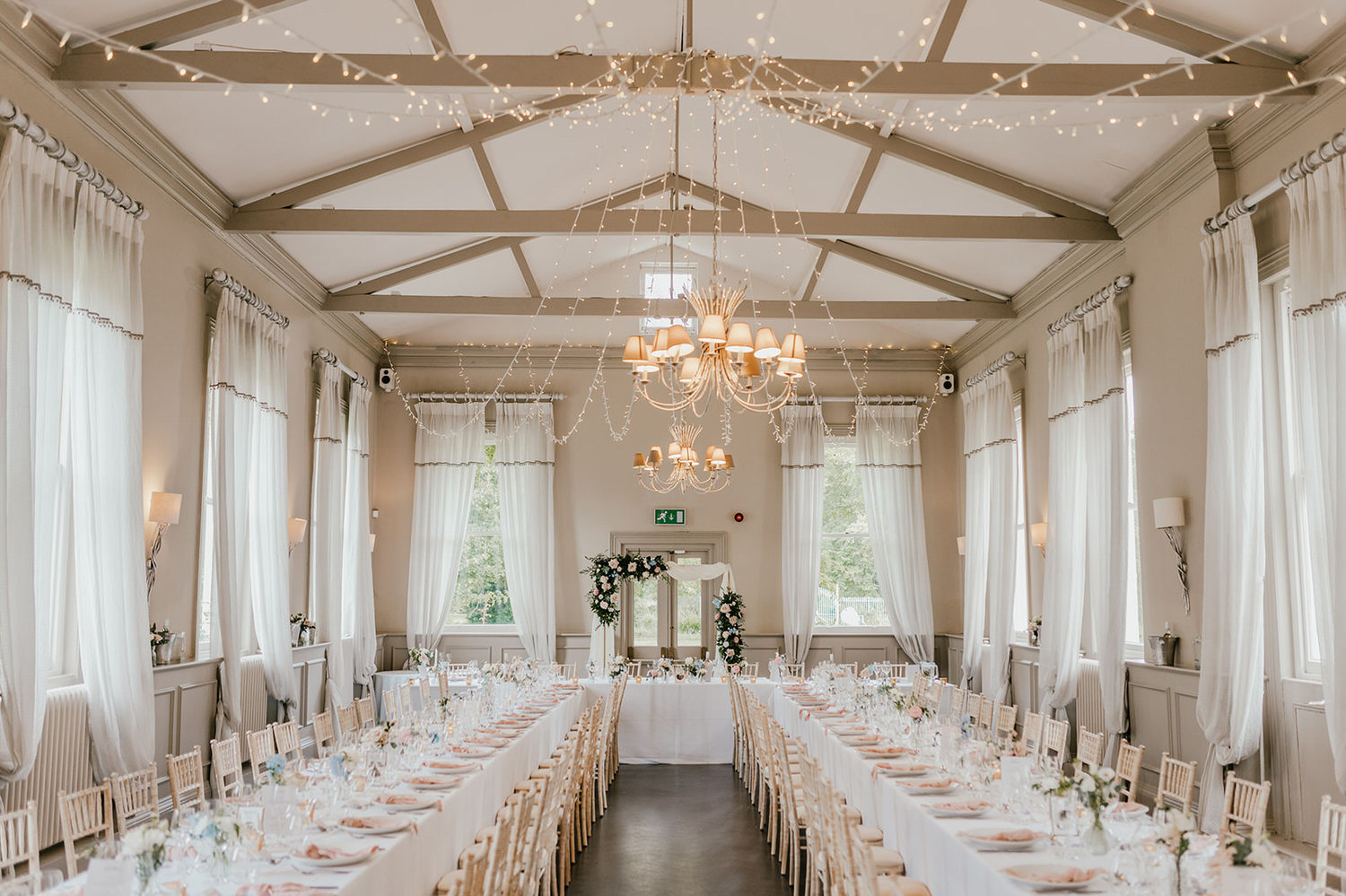 table decor at morden hall wedding venue in london