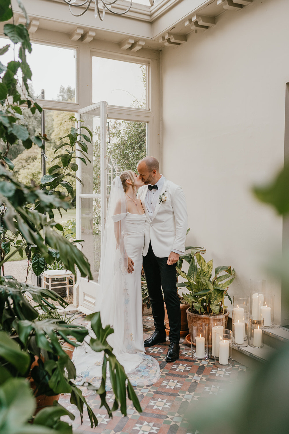 bride and groom couple portraits at morden hall wedding london