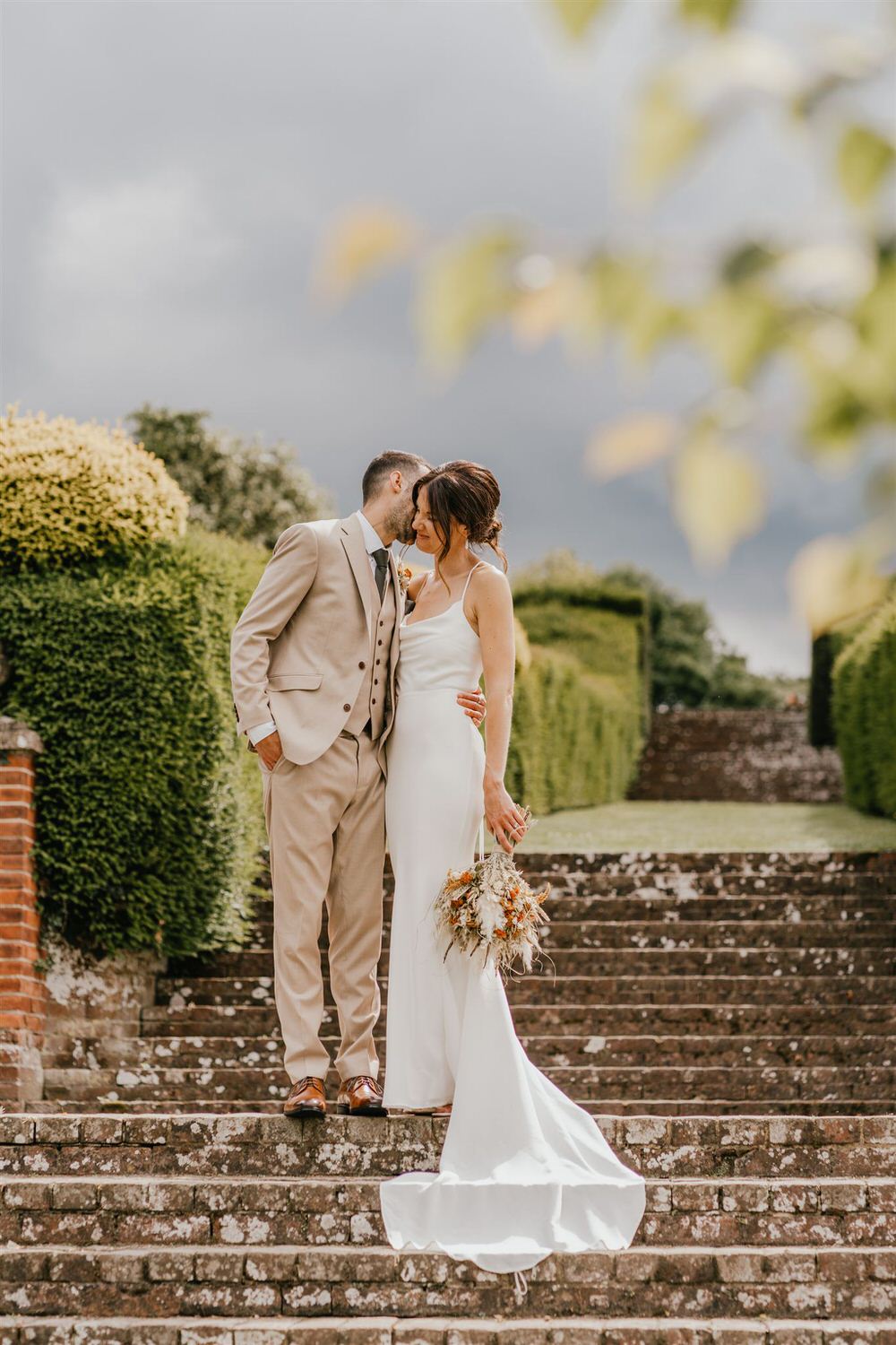bride and groom portraits at mount ephraim wedding venue in kent