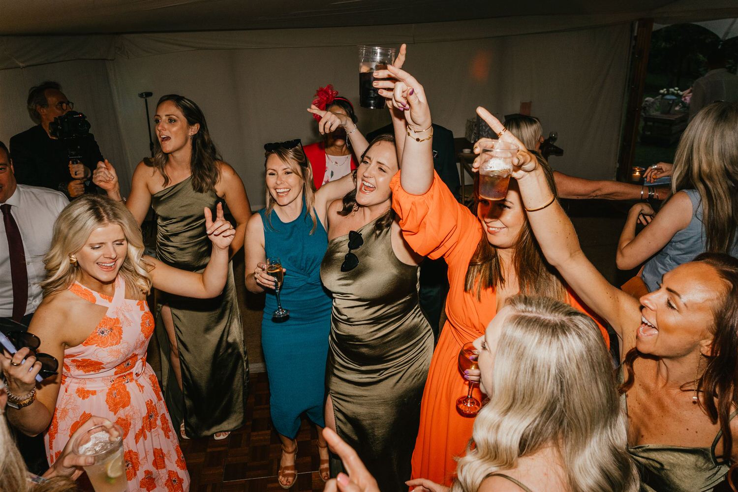 wedding guests on the dancefloor