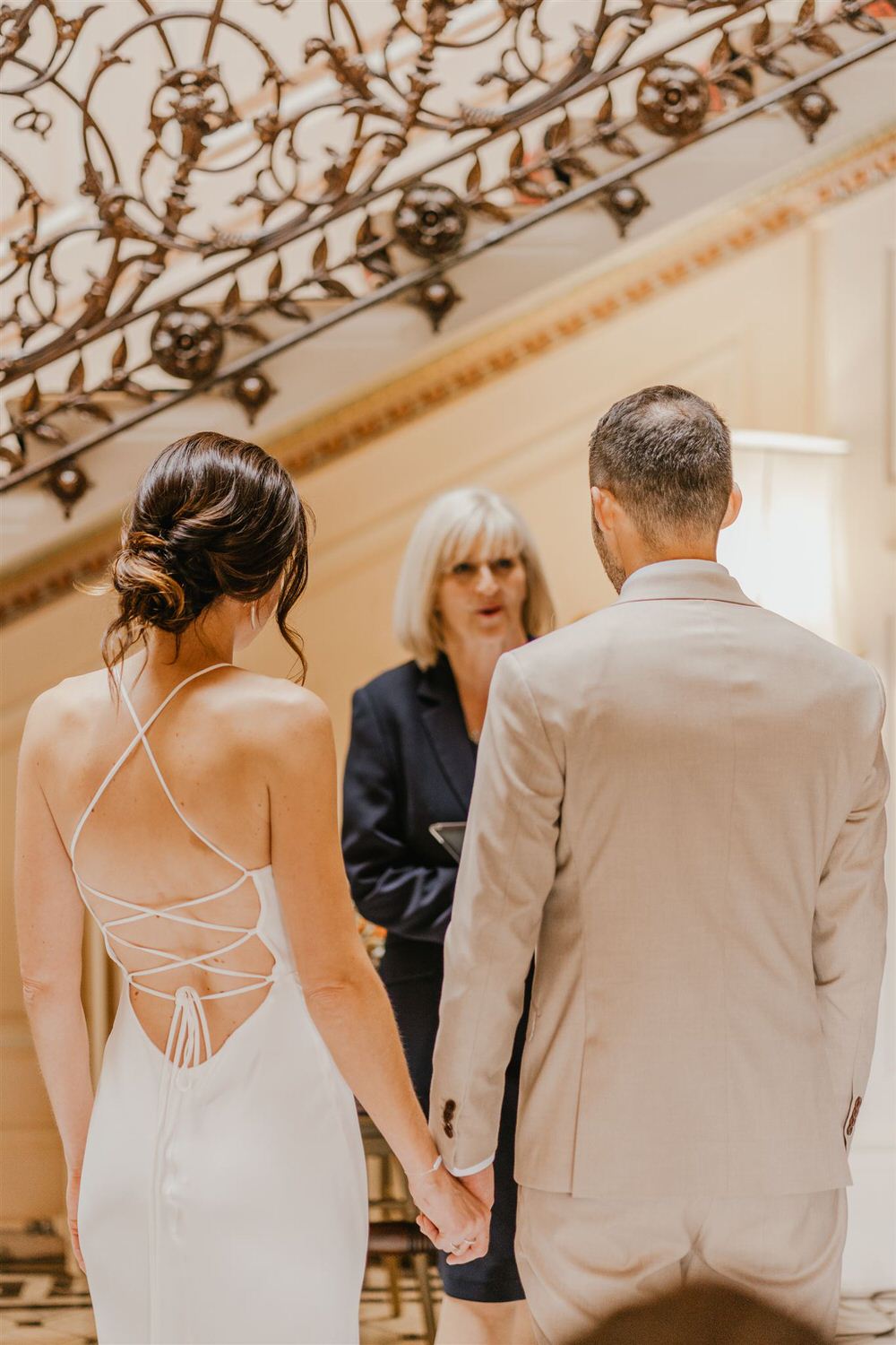 bride and groom at mount ephraim wedding ceremony in kent