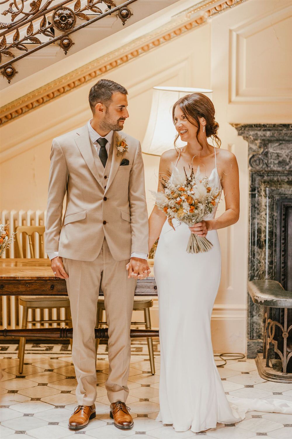 bride and groom during ceremony at mount ephraim wedding in kent