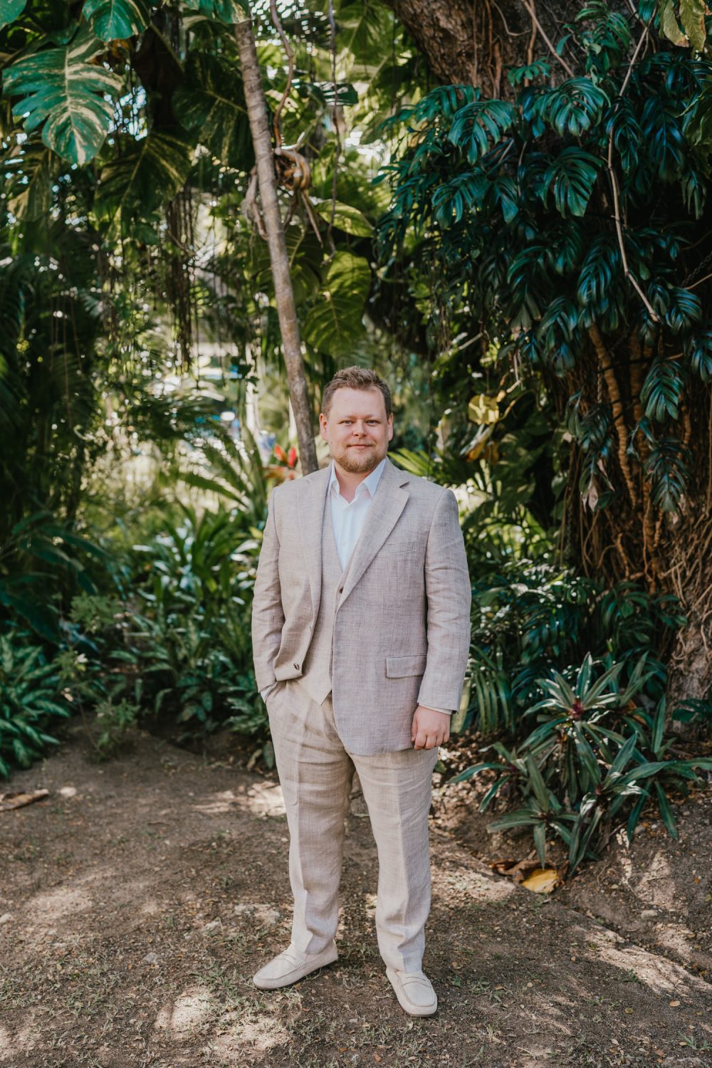 groom portraits at stolentime saint lucia wedding
