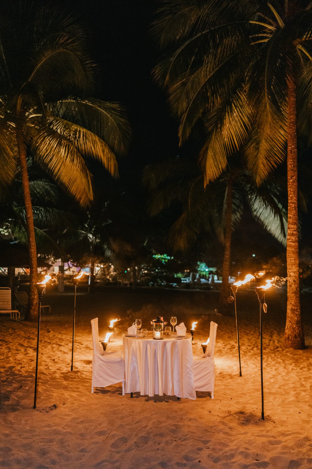 candlelit dinner on the beach at stolentime resort in saint lucia