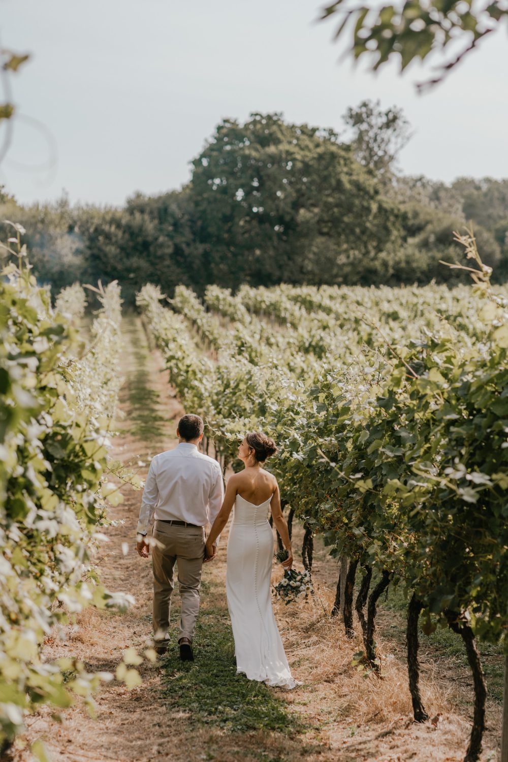 bride and groom couple portraits at English Oak Vineyard wedding in dorset