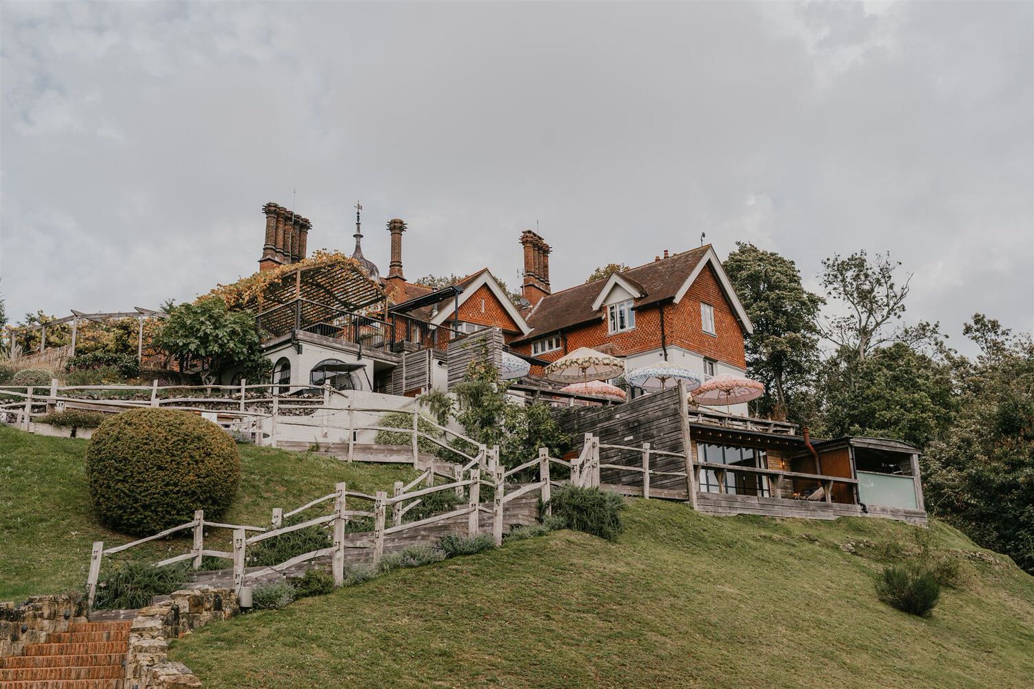 exterior view of the beacon tunbridge wells wedding venue in kent