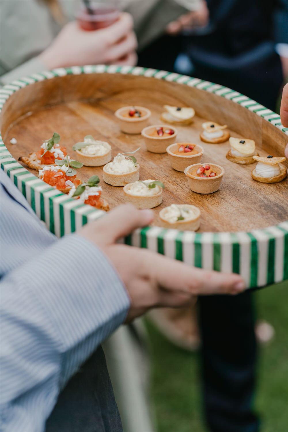 canapés at the beacon tunbridge wells wedding venue in kent
