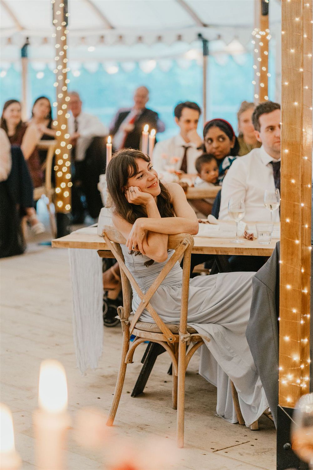 speeches in the bell tent at the beacon wedding venue in tunbridge wells