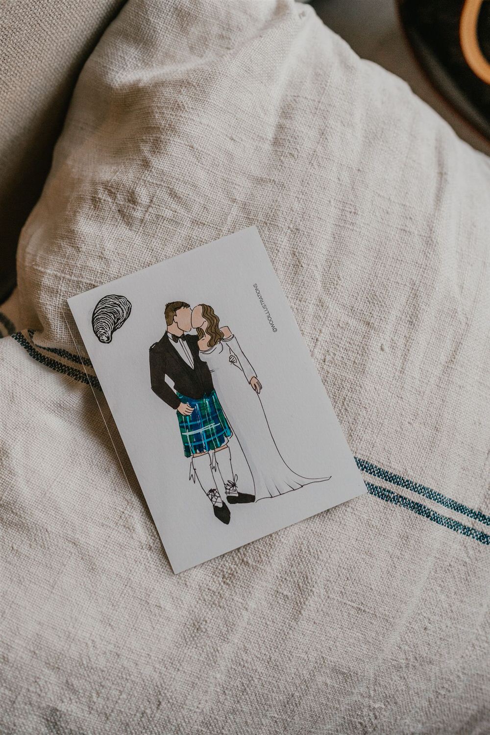 bride and groom illustration