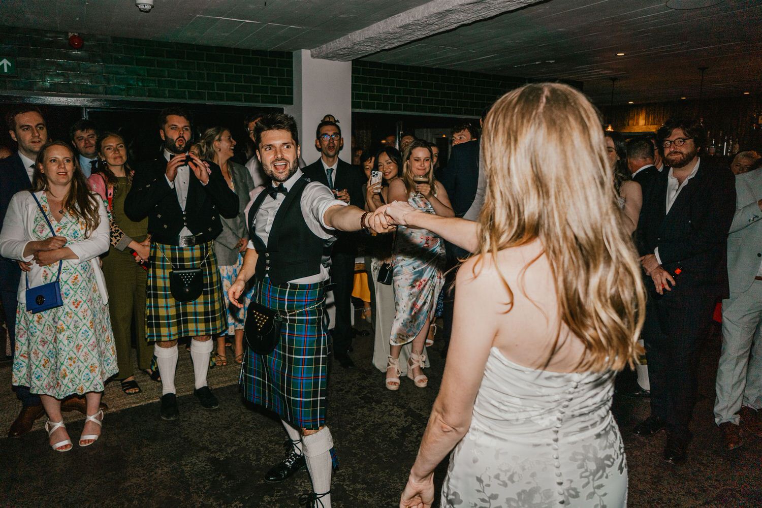 bride and groom first dance at the beacon wedding tunbridge wells wedding party