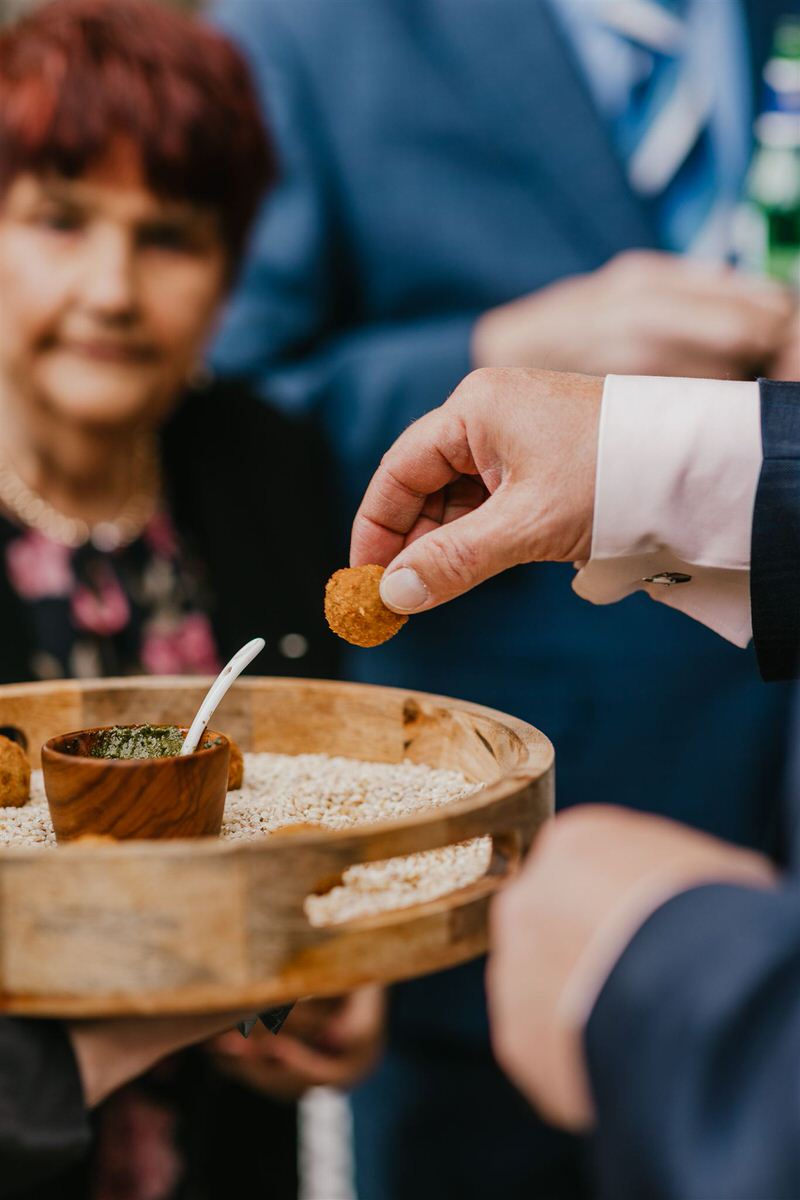 canapés at winters barns wedding venue in canterbury