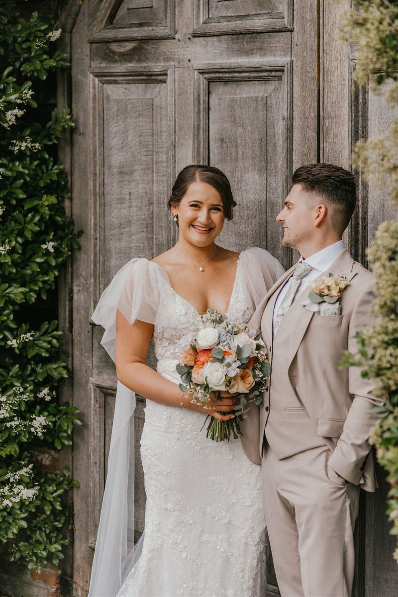 bride and groom couple portraits at winters barns wedding venue in canterbury