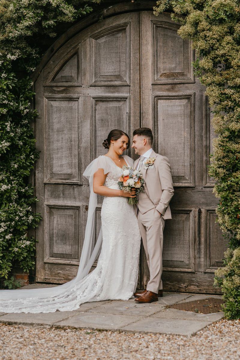 bride and groom couple portraits at winters barns wedding venue in canterbury