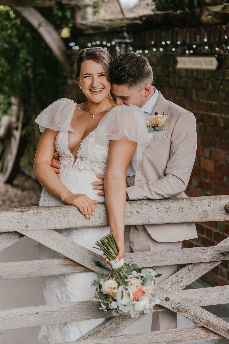 bride and groom couple portraits at winters barns wedding venue in canterbury