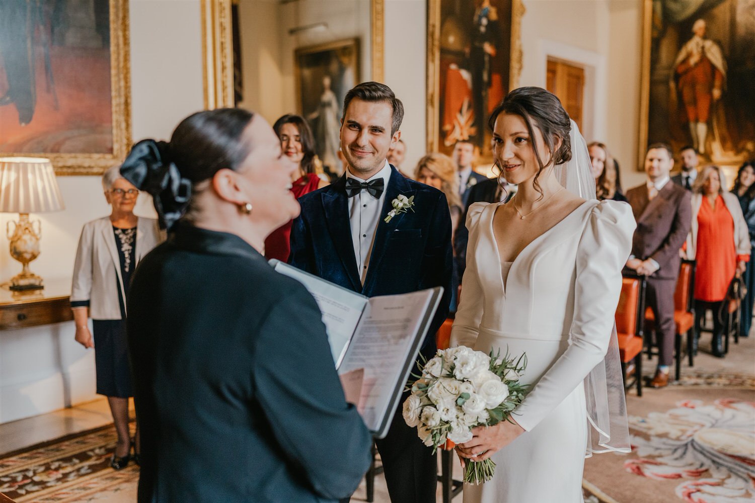 winter wedding ceremony at trinity house in london