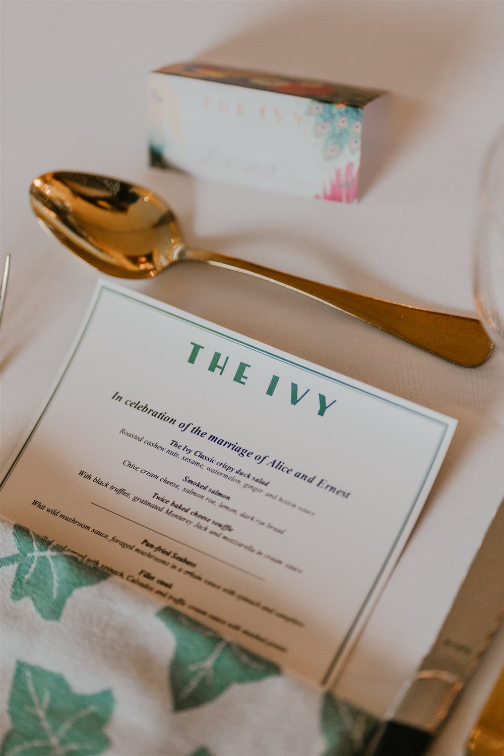 the ivy tower bridge wedding reception details