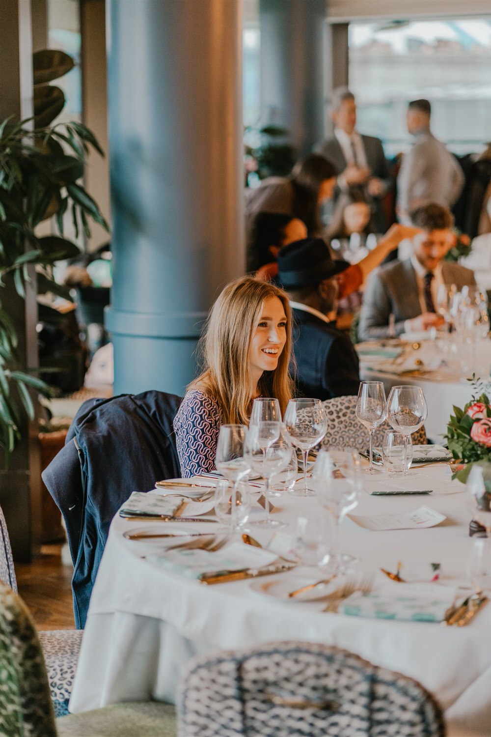 wedding guest candids at the ivy tower bridge